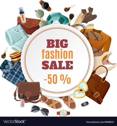 Fashion sale poster Royalty Free Vector Image - VectorStock