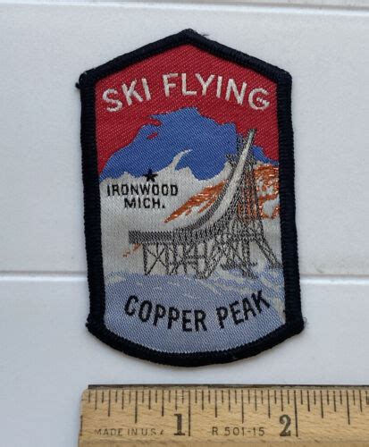 Ski Flying at Copper Peak Ironwood Michigan Skiing Jump Souvenir Woven Patch | eBay