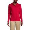 Lands' End School Uniform Women's Long Sleeve Feminine Fit Interlock Polo Shirt - Small - Red ...