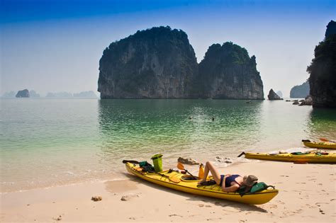 Vietnam Kayaking Tours Halong Bay Mothership Kayak Trips