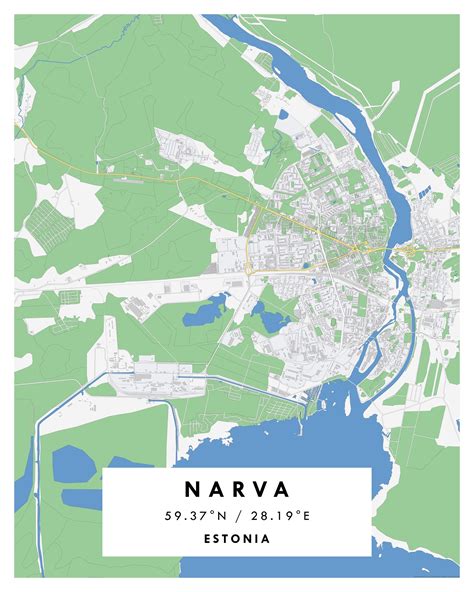 NARVA City Digital Map Poster – Geographical | Maps & More