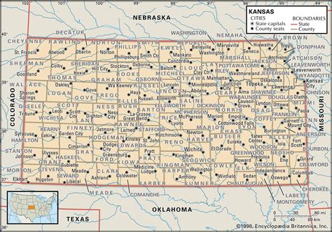 Printable Map Of Kansas | Ruby Printable Map