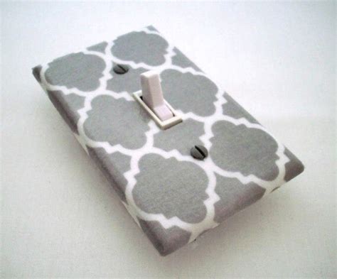 Quatrefoil Light Switch Cover Grey Nursery Decor Gray