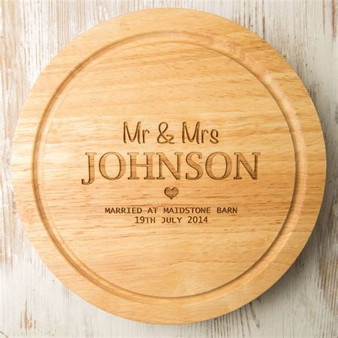 personalised wedding gift cheese board by dust and things | notonthehighstreet.com