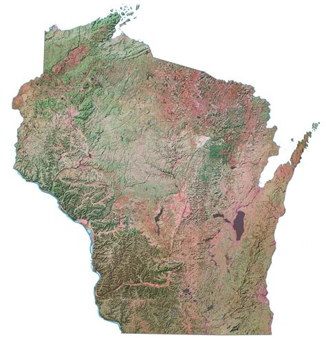 Wisconsin Lakes and Rivers Map - GIS Geography