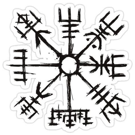 Viking Compass Vegvisir Sticker by Beltschazar | Tatouage de boussole viking, Tatouage ...