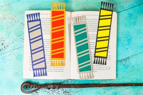 Harry Potter Hogwarts House Bookmarks - Hey, Let's Make Stuff