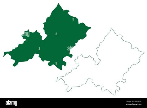 Ambala district (Haryana State, Republic of India) map vector ...