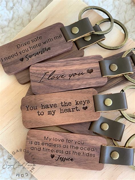 Personalized Key Chain Wood Keychain Wooden Keychain Custom | Etsy