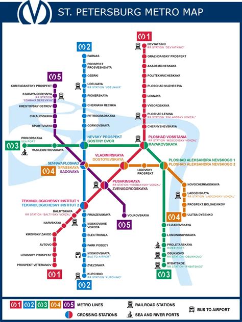 Saint Petersburg Metro Map - Mapsof.Net