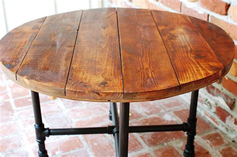 Round Industrial Coffee Table - Foter