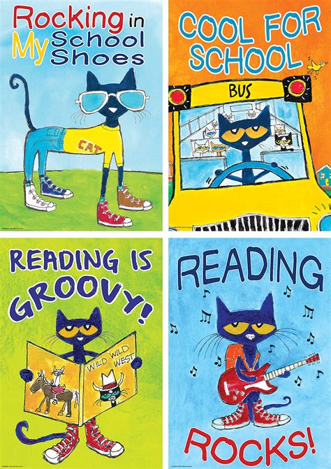 Teacher Created Resources Pete The Cat Positive Poster Pack (TCR6656),0 ...