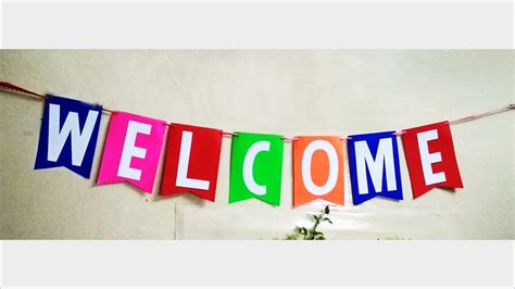 WELCOME BANNER DIY / Classroom Decoration - YouTube