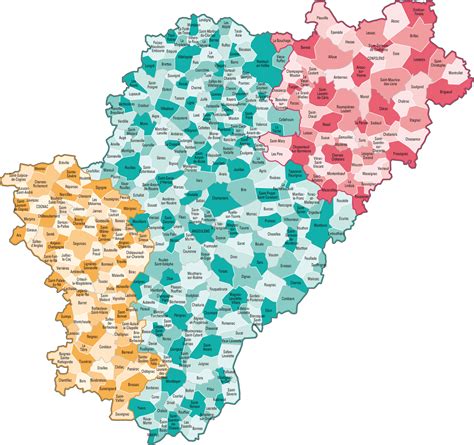 Carte de la Charente - Charente carte du département 16 - villes, sites touristiques...