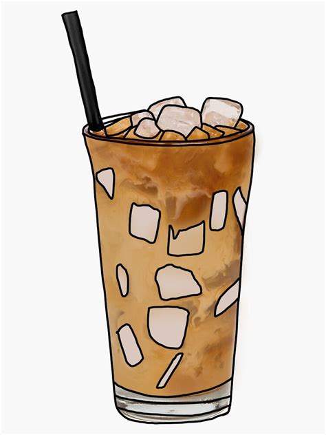 "Iced Coffee" Sticker for Sale by Cindynle | Redbubble