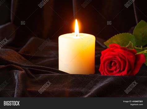 Burning Candle Red Image & Photo (Free Trial) | Bigstock