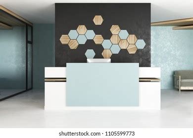 New Office Interior Reception Desk Decor Stock Illustration 1106488949 ...