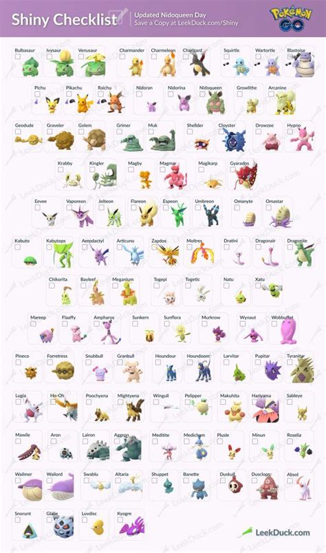 MMOGames.com | Complete List of Shiny Pokemon in Pokemon Go