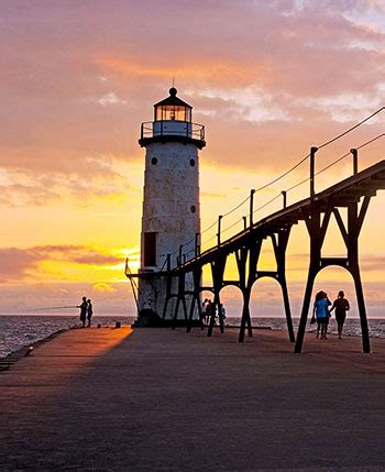 Visit Manistee Michigan - North Pierhead Lighthouse, Manistee, MI Lake Michigan