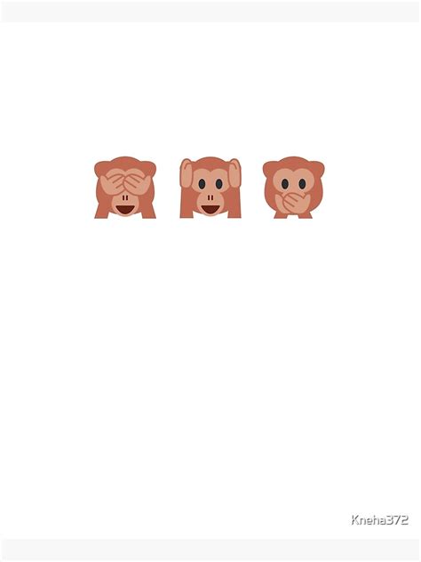 "three wise monkeys emoji design" Poster for Sale by Kneha372 | Redbubble