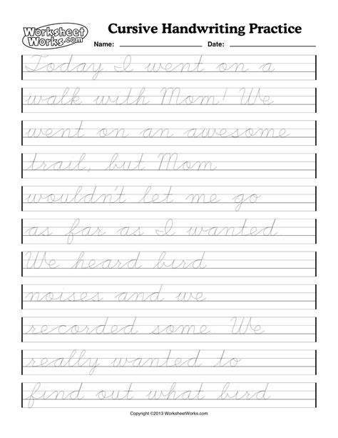 Blank Handwriting Practice Sheets - Koran.sticken.co | Free Printable Cursive Writing Sentences ...