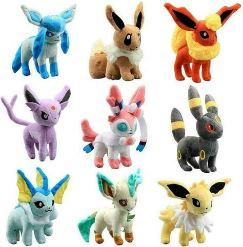 Buy 9 PCS Eevee Evolutions Plush Set of 9 - Limited Edition Plushie Set ...