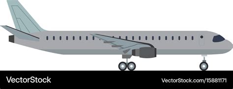 Airplane side view travel passenger commercial Vector Image