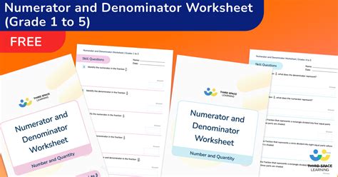 [FREE] Numerator and Denominator Worksheet