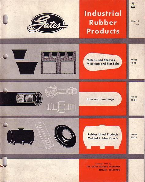 Gates Industrial Rubber Products Catalog - for V-Belts & Sheaves, V-Belting & Flat Belts, Hose ...