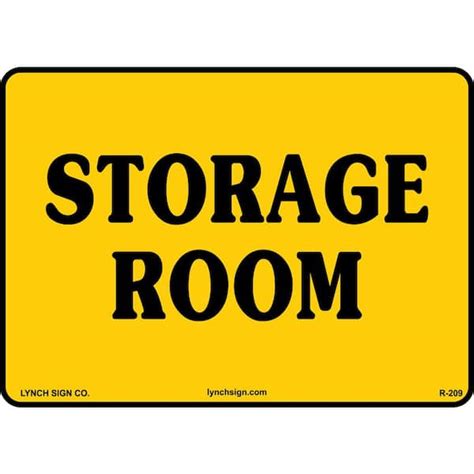 14 in. x 10 in. Storage Room Sign Printed on More Durable, Thicker ...