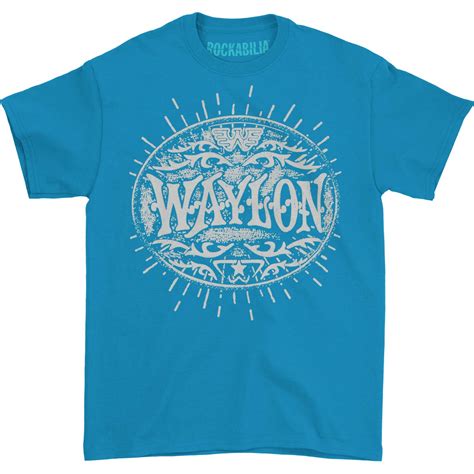 Waylon Jennings - Waylon Jennings Men's Buckle Tee T-shirt Blue ...