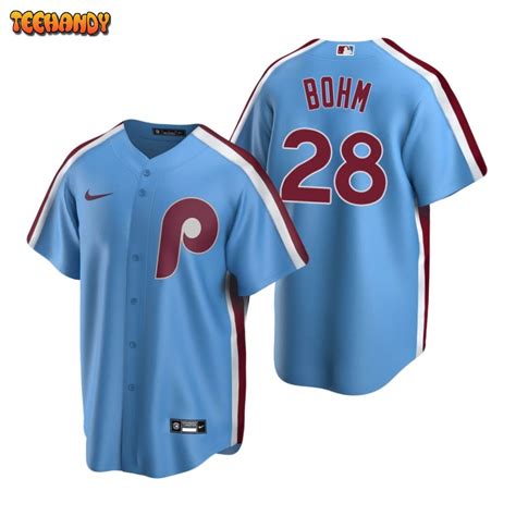 Philadelphia Phillies Alec Bohm Light Blue Alternate Replica Jersey