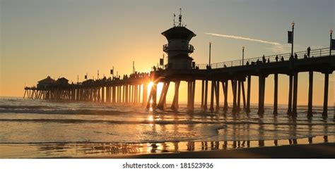 Huntington Beach Pier Under Sunset Stock Photo 181523936 | Shutterstock