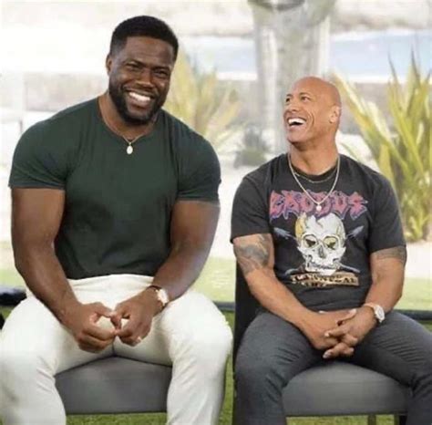 Kevin Hart and Dwayne Johnson just laughing and being good friends : r/pics