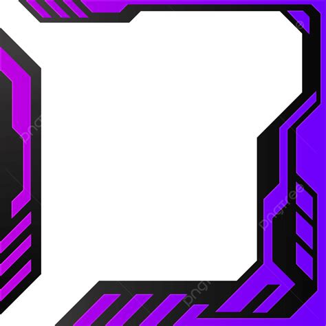 Futuristic Border Frame PNG Transparent, Gaming Border Twitch Gamer Profile Frame With ...