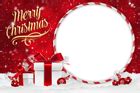 Christmas Red Photo Frame with Christmas Gifts | Gallery Yopriceville - High-Quality Free Images ...