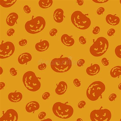 Halloween Orange Pumpkins Seamless Background Stock Vector ...