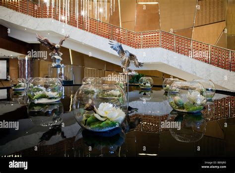 A display is seen in the lobby of the Grand Lisboa in Macau, China ...