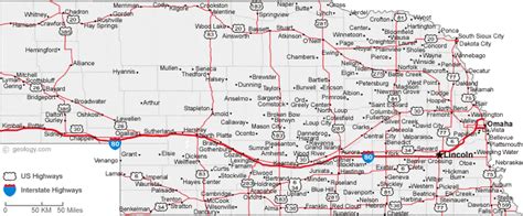 Map of Nebraska Cities - Nebraska Road Map