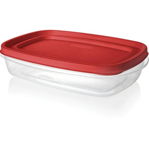 Rubbermaid Easy Find Lids Food Storage Container, 5.5 Cup, Red ...