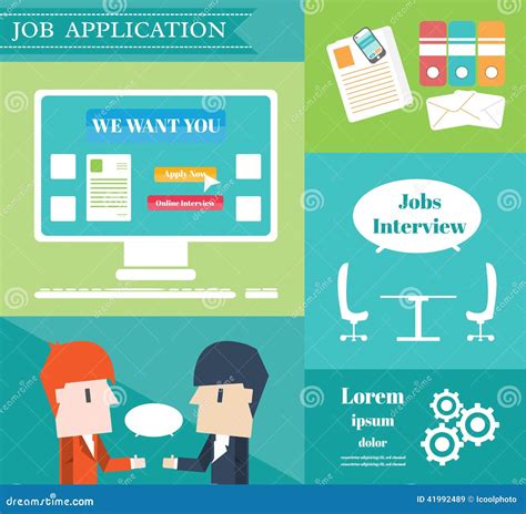 Job Application stock vector. Illustration of interview - 41992489