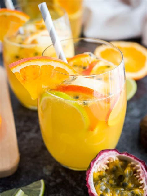 White Wine Sangria Recipe with Tropical Fruits | Plated Cravings