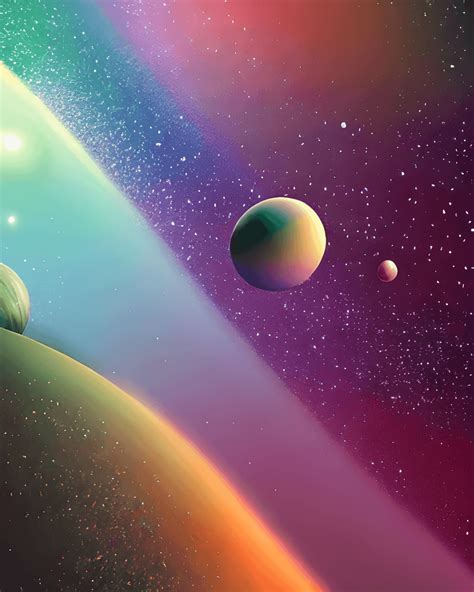 Rainbow Of Colors In The Solar System Planet Order