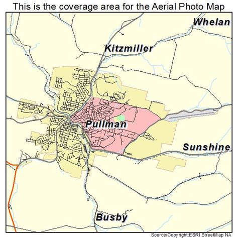 Aerial Photography Map of Pullman, WA Washington