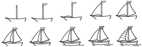 how to draw sailboat Sailboat drawing draw kids yacht drawings clipart ...