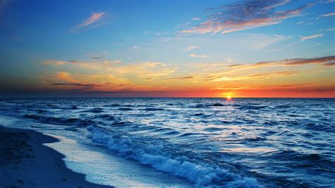 🔥 Download Wallpaper Sea Beach Evening Sun Sunset 4k by @cross | Evening Sunset Wallpapers ...