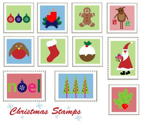Christmas Postage Stamps Free Stock Photo - Public Domain Pictures