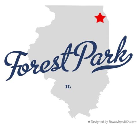 Map of Forest Park, IL, Illinois