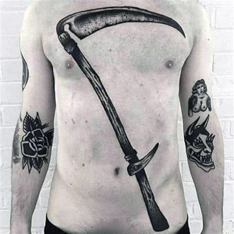 50 Scythe Tattoo Designs for Men