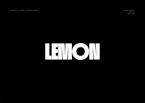 Lemon Typeface / 18 Styles / Variable / Regular Free :: Behance